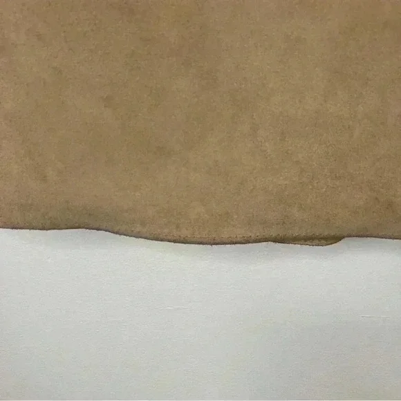 BANANA REPUBLIC  Y2K  Size 6 Tan Leather/Suede Front Slit  Skirt VINTAGE - Picture 9 of 15